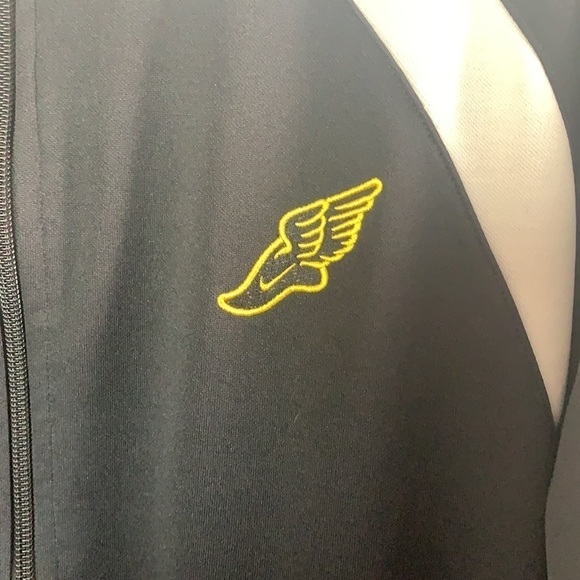 Nike athletic black/white mens warm-up/running jacket size M - Picture 5 of 16